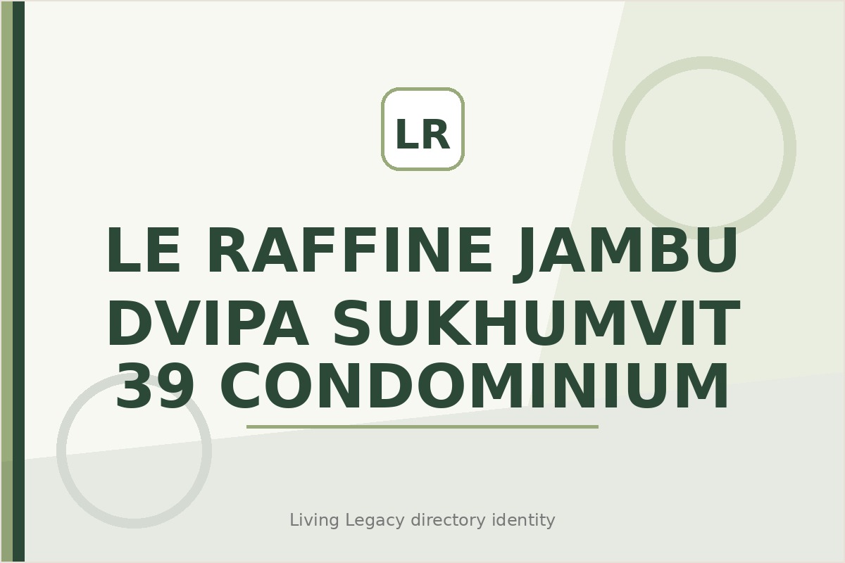 Le Raffine Jambu Dvipa Sukhumvit 39 Condominium project