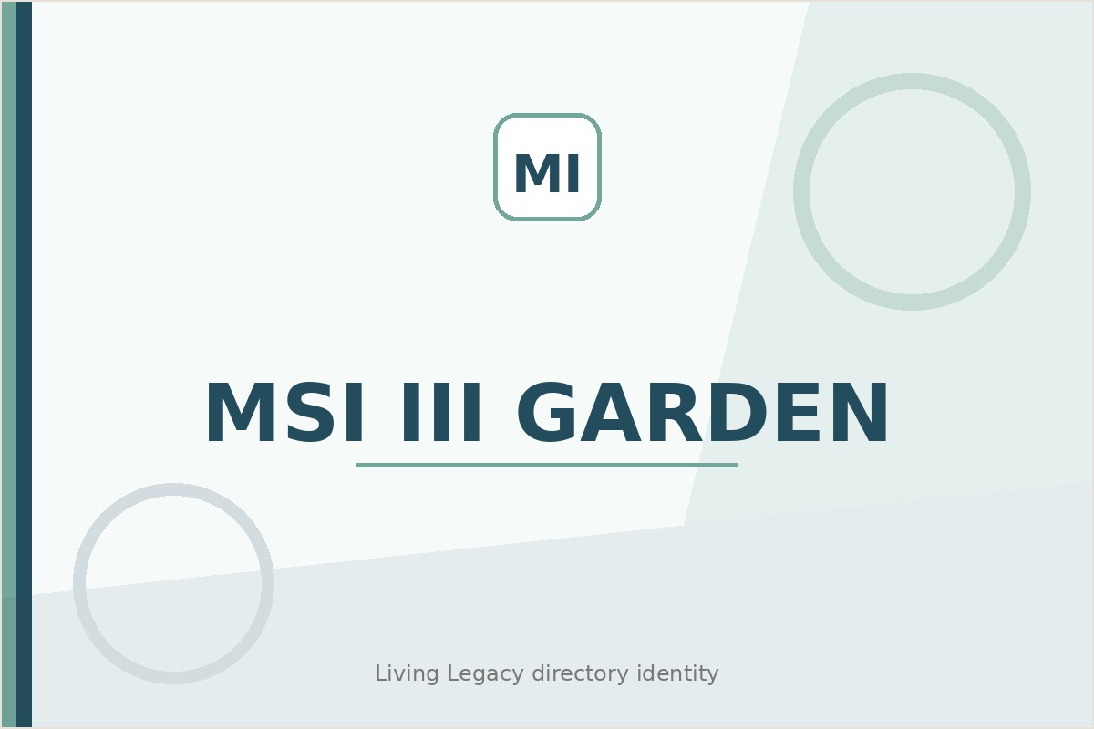 MSI III Garden project