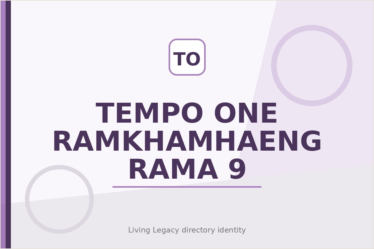 Tempo One Ramkhamhaeng - Rama 9 project