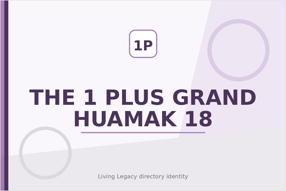 The 1 Plus Grand Huamak 18 project