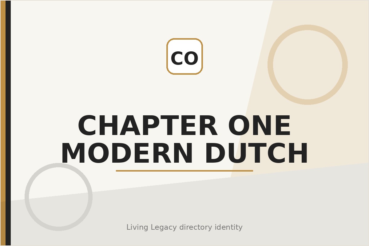 Chapter One Modern Dutch project